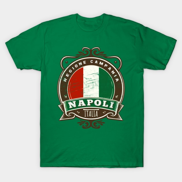 Napoli, Italia - Retro Italian Region Design T-Shirt by DankFutura